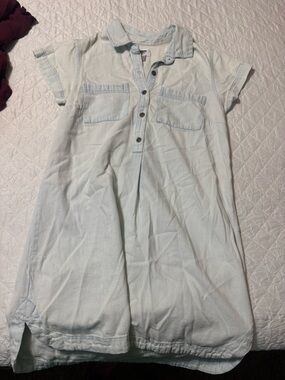 Old Navy Light Blue Denim Shirt Dress